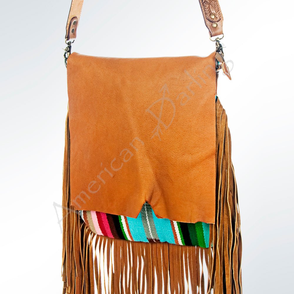 American Darling Crossbody Saddle Blanket Genuine Leather
