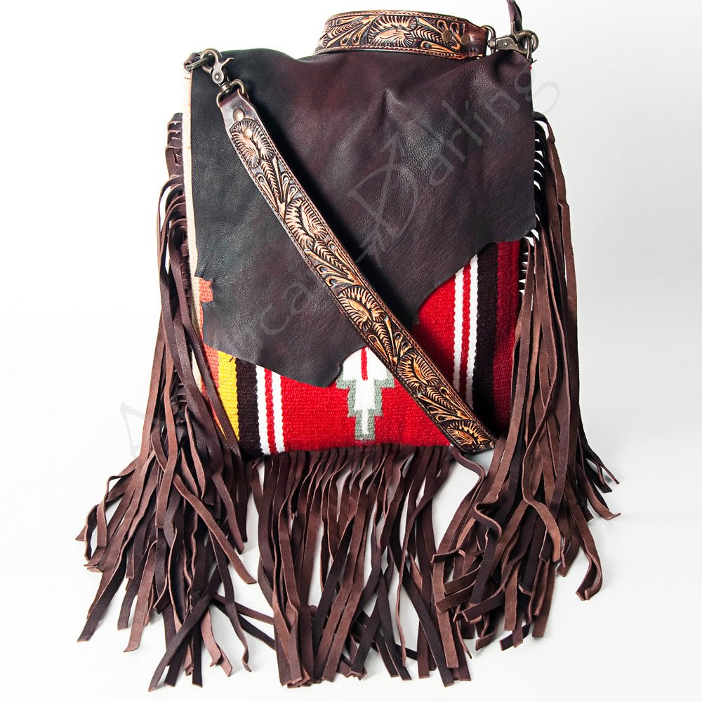 American Darling Crossbody Saddle Blanket Genuine Leather