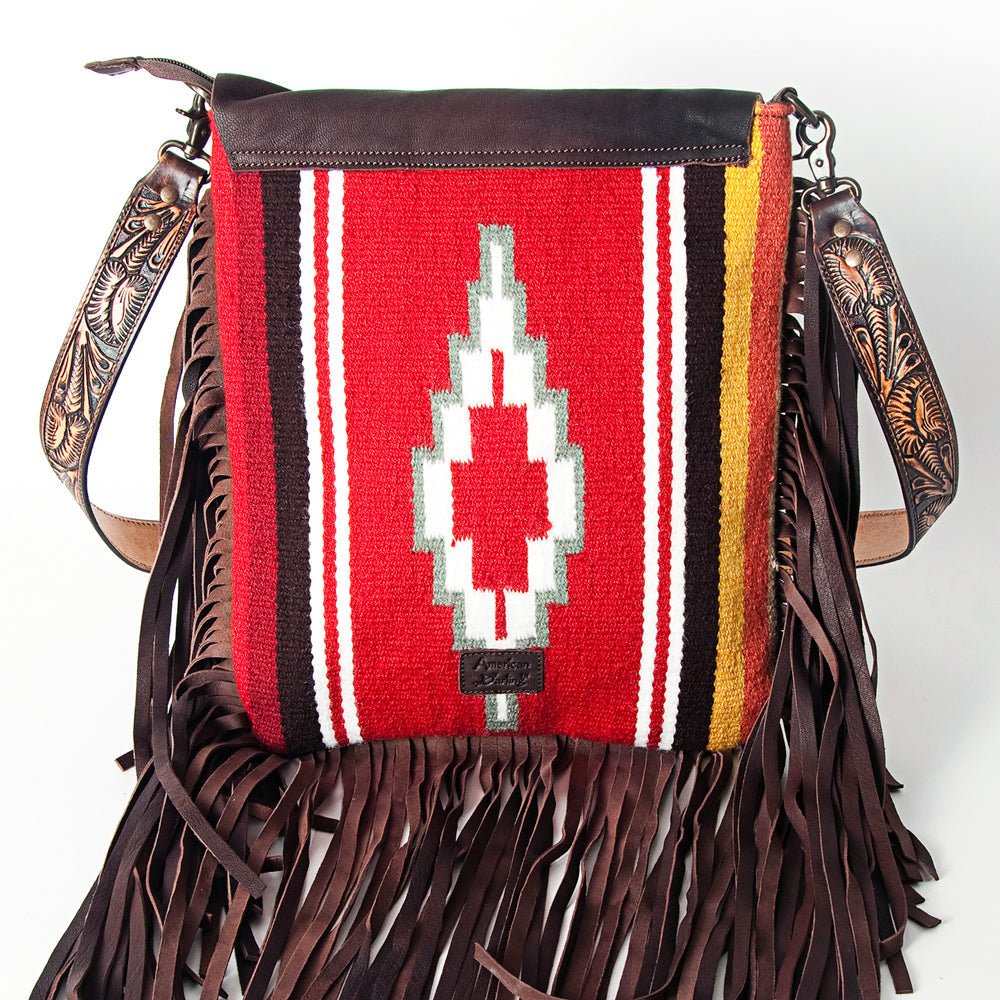 American Darling Crossbody Saddle Blanket Genuine Leather