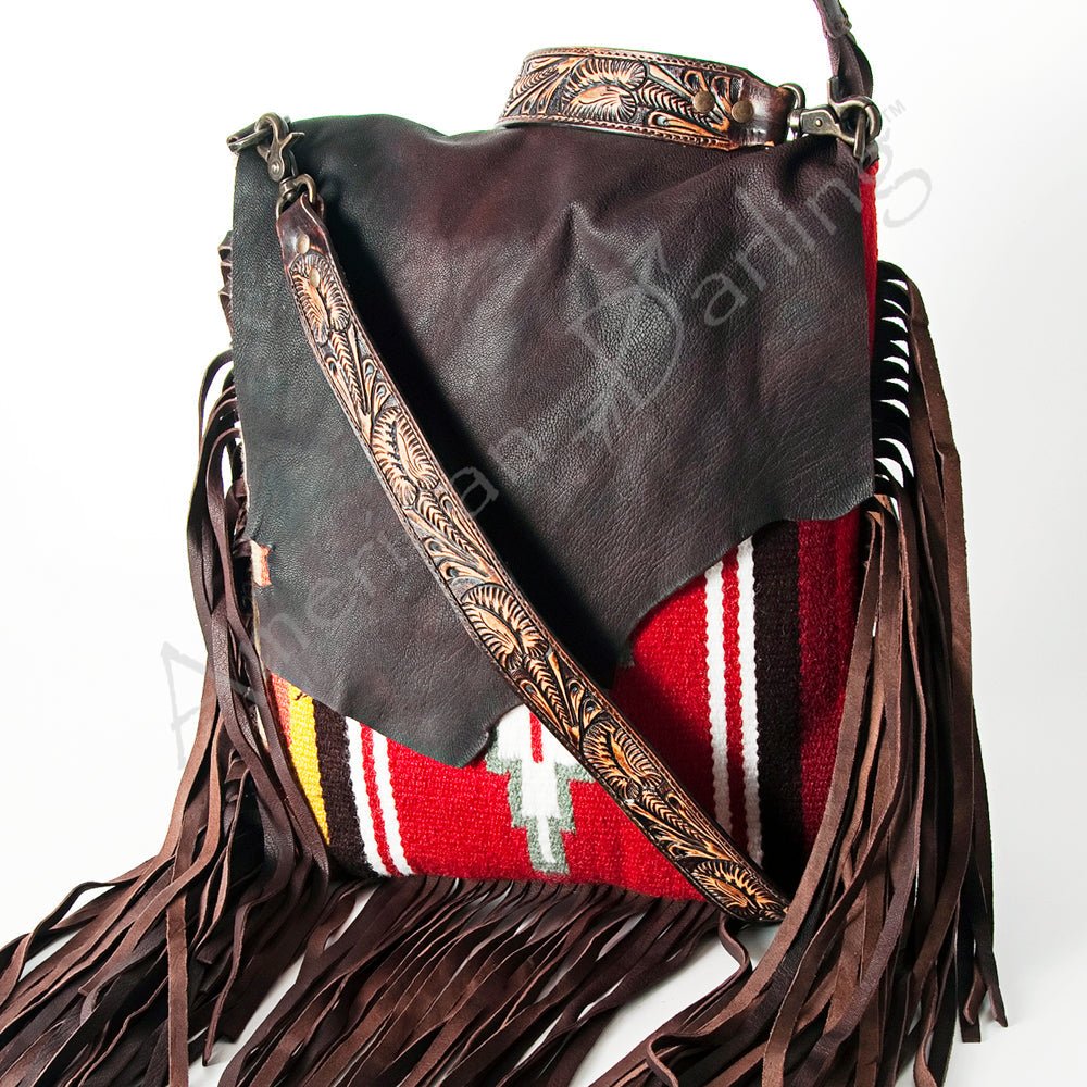 American Darling Crossbody Saddle Blanket Genuine Leather