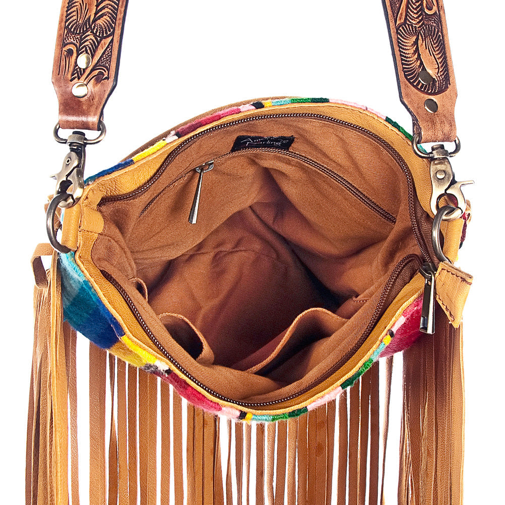 American Darling Saddle Blanket Genuine Leather Messenger Bag
