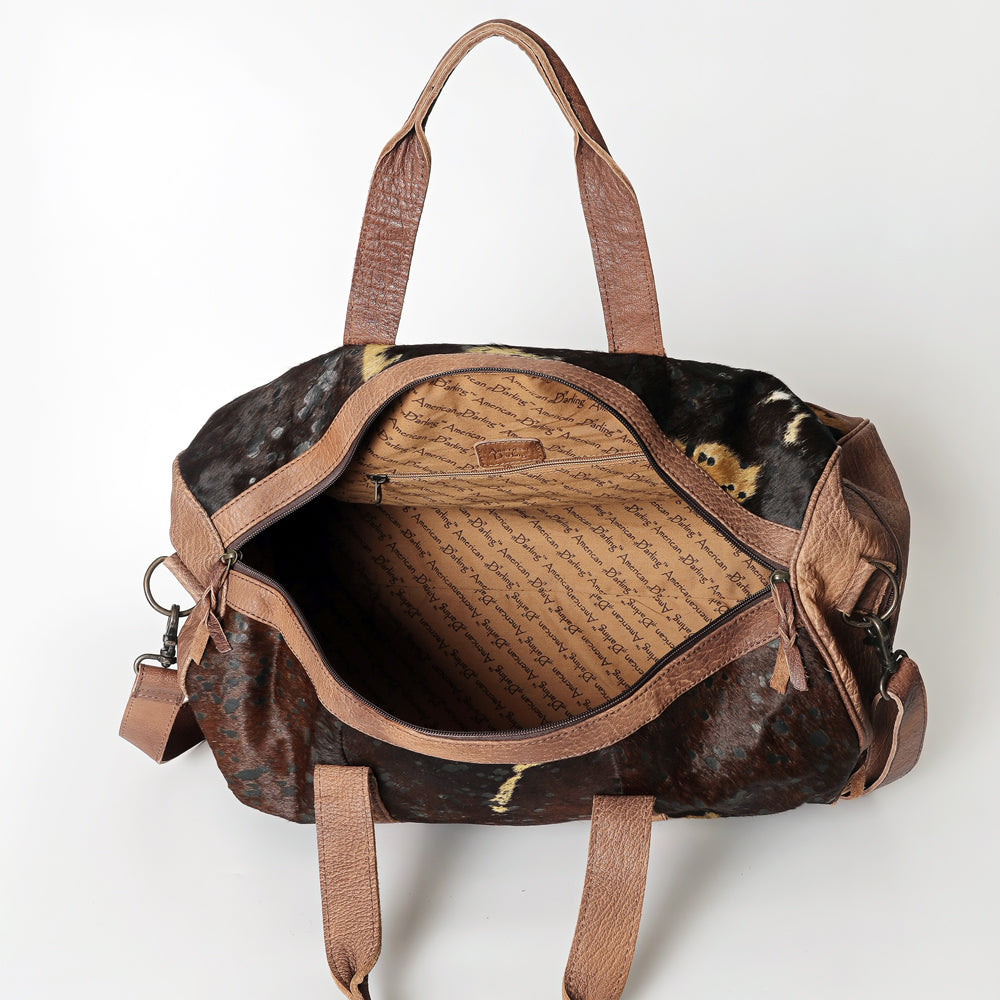 American Darling Women's Duffel Bag Western Hair On Genuine Leather Handbag and Ladies Purse