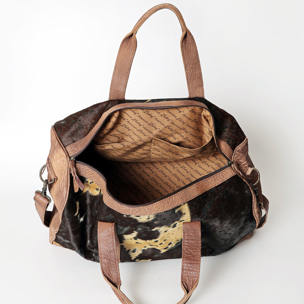 American Darling Women's Duffel Bag Western Hair On Genuine Leather Handbag and Ladies Purse