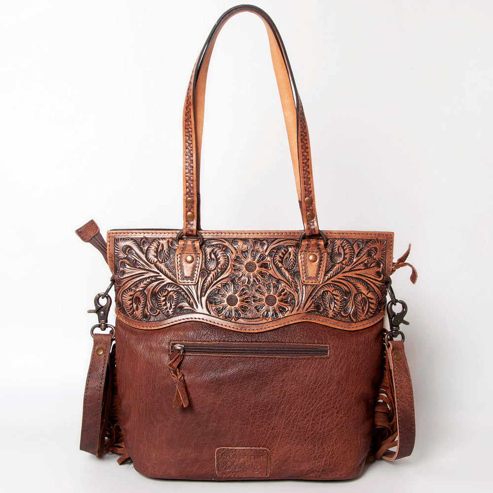 American Darling Crossbody Hand Tooled Hair-On Genuine Leather