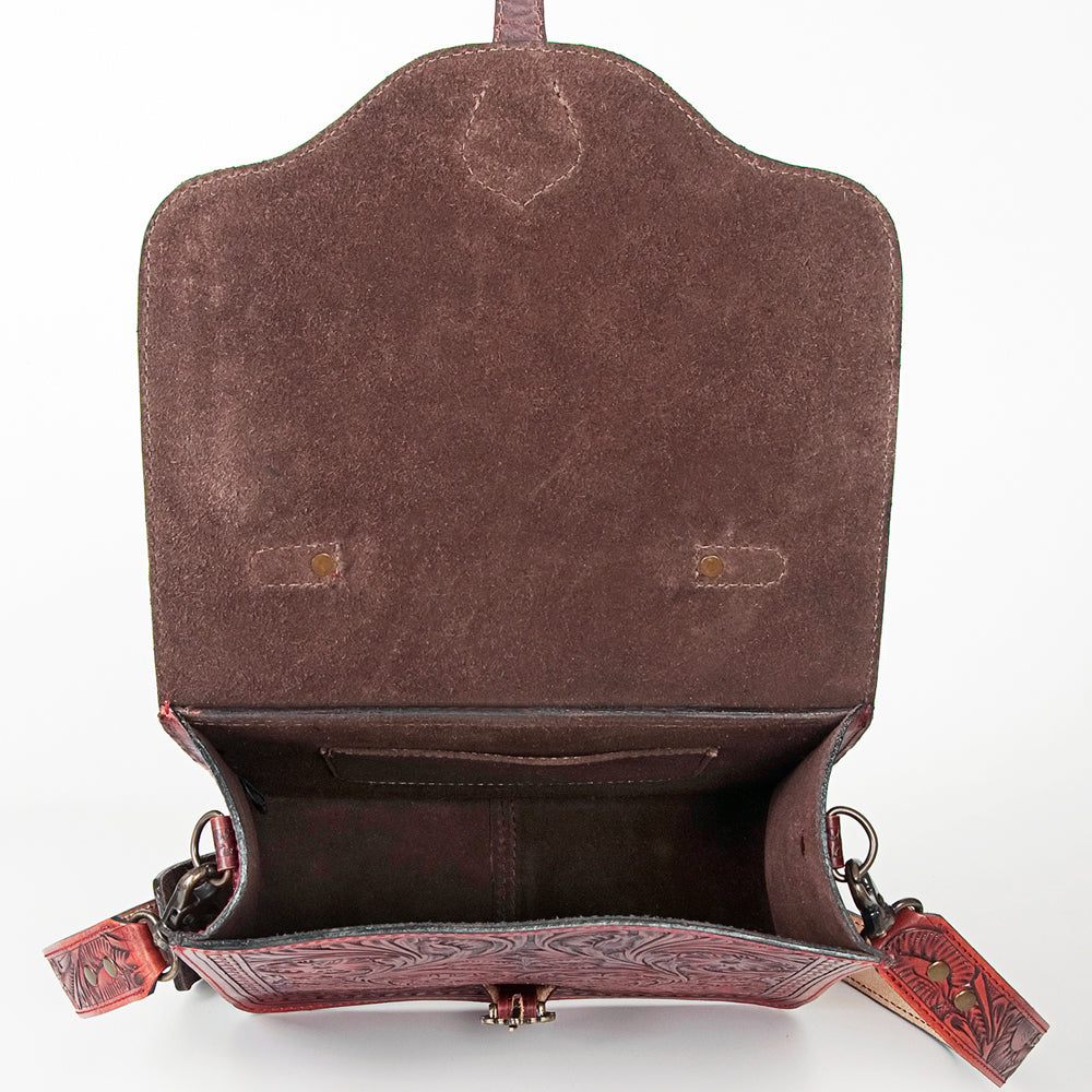 American Darling Hand-Tooled Genuine Leather Briefcase