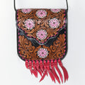 American Darling Hand-Tooled Leather Messenger Bag