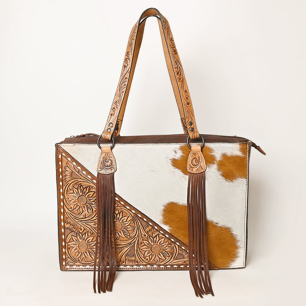 American Darling Hand Tooled Hair-On Genuine Leather