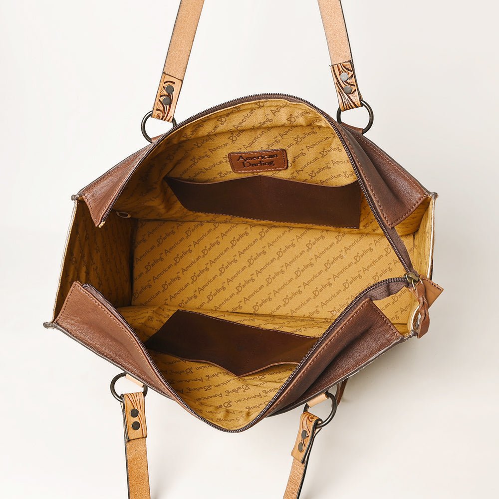 American Darling Hand Tooled Hair-On Genuine Leather