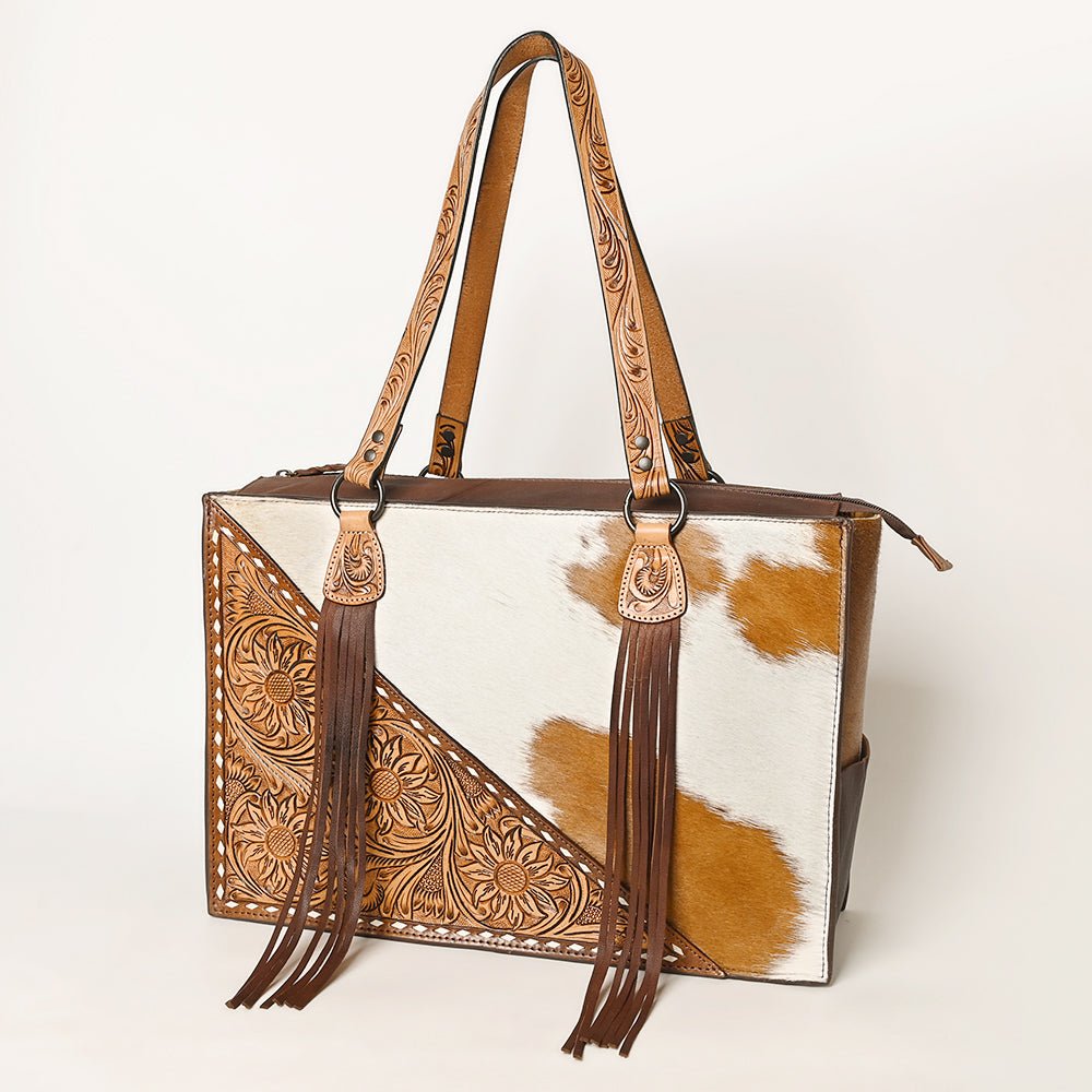 American Darling Hand Tooled Hair-On Genuine Leather