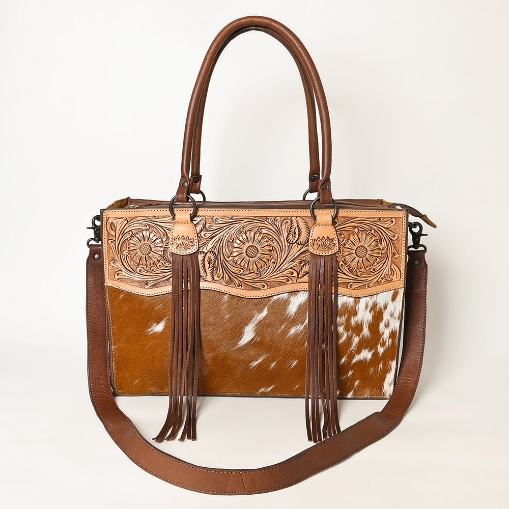 American Darling Signature Crossbody Hand Tooled Saddle Blanket Genuine Leather