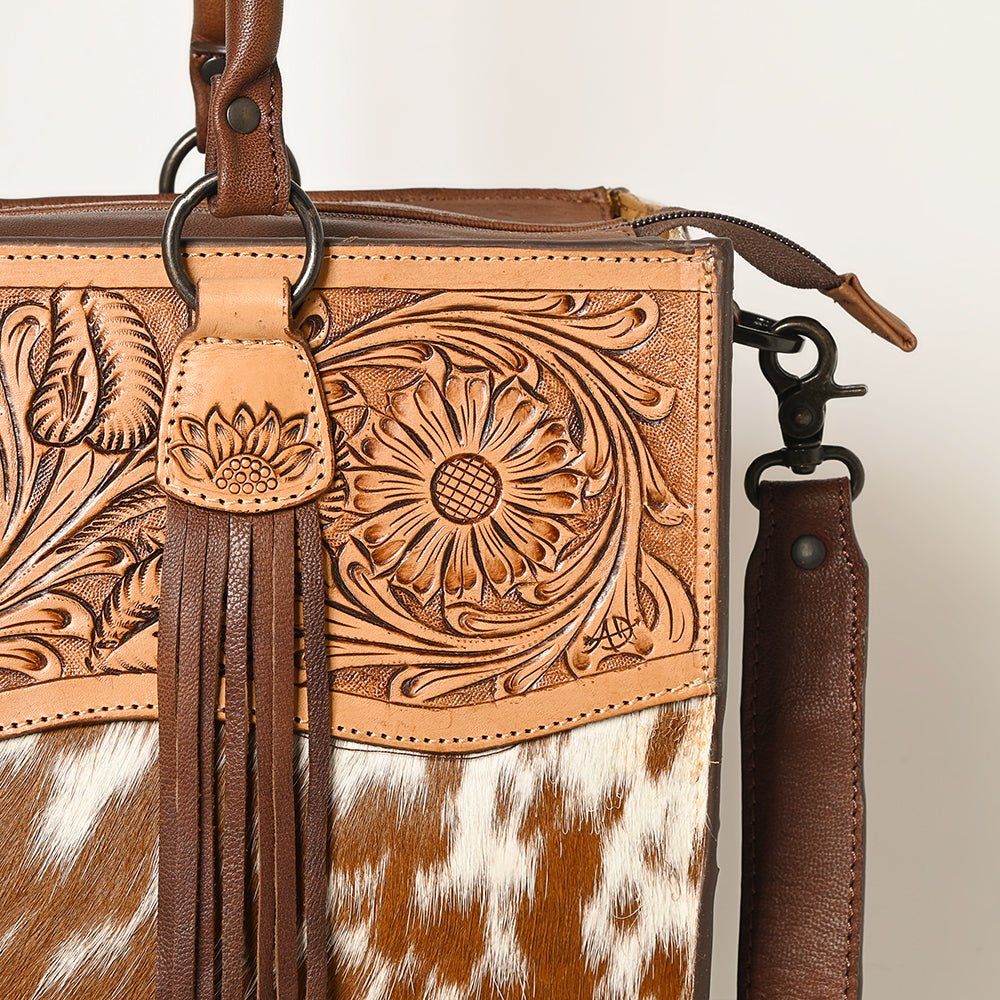 American Darling Signature Crossbody Hand Tooled Saddle Blanket Genuine Leather