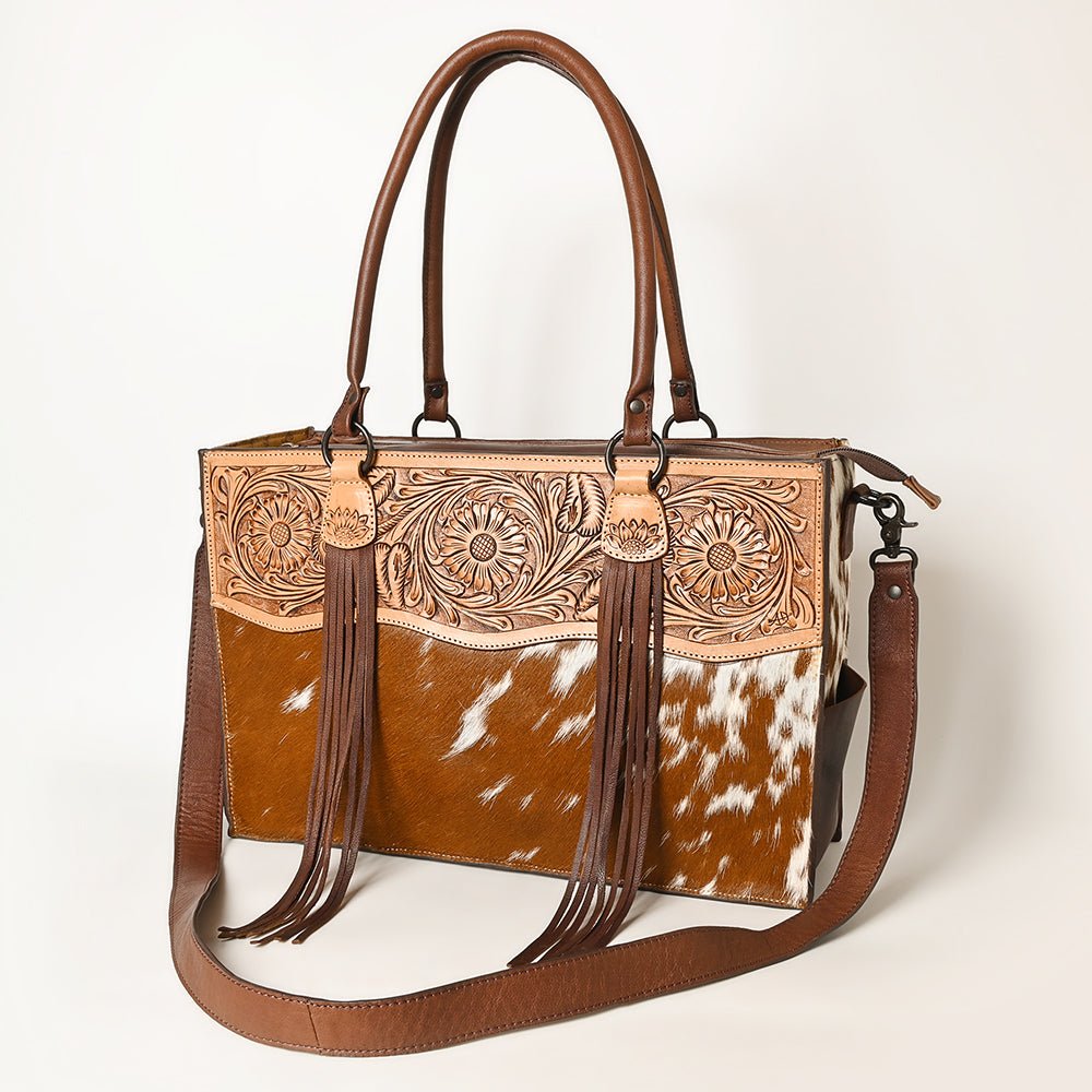 American Darling Signature Crossbody Hand Tooled Saddle Blanket Genuine Leather