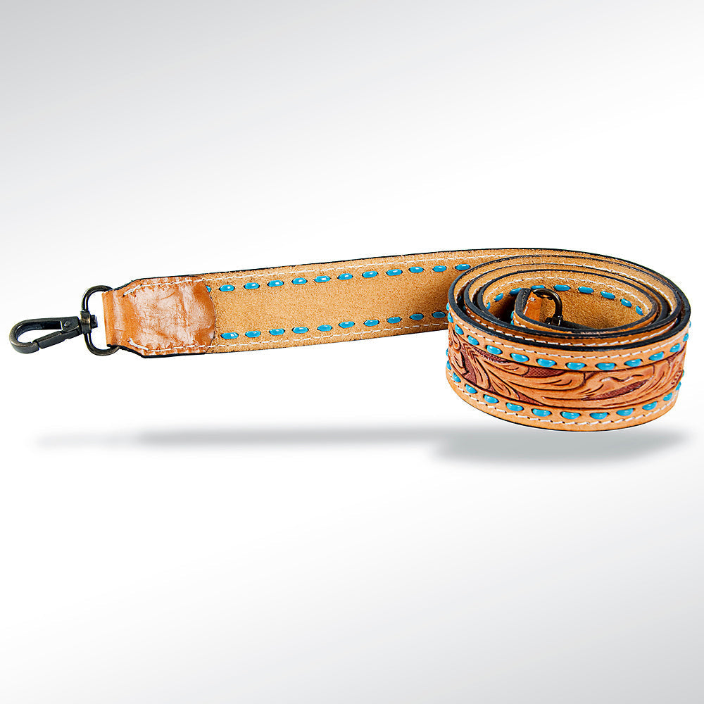 American Darling ADSTF102 Hand Tooled Genuine Leather Crossbody Handle Strap For Bags