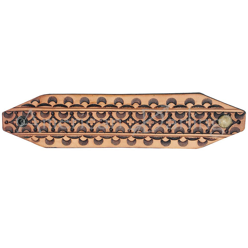 American Darling Bracelet Hand Tooled Carved Genuine Leather Women | Handmade Western Rustic