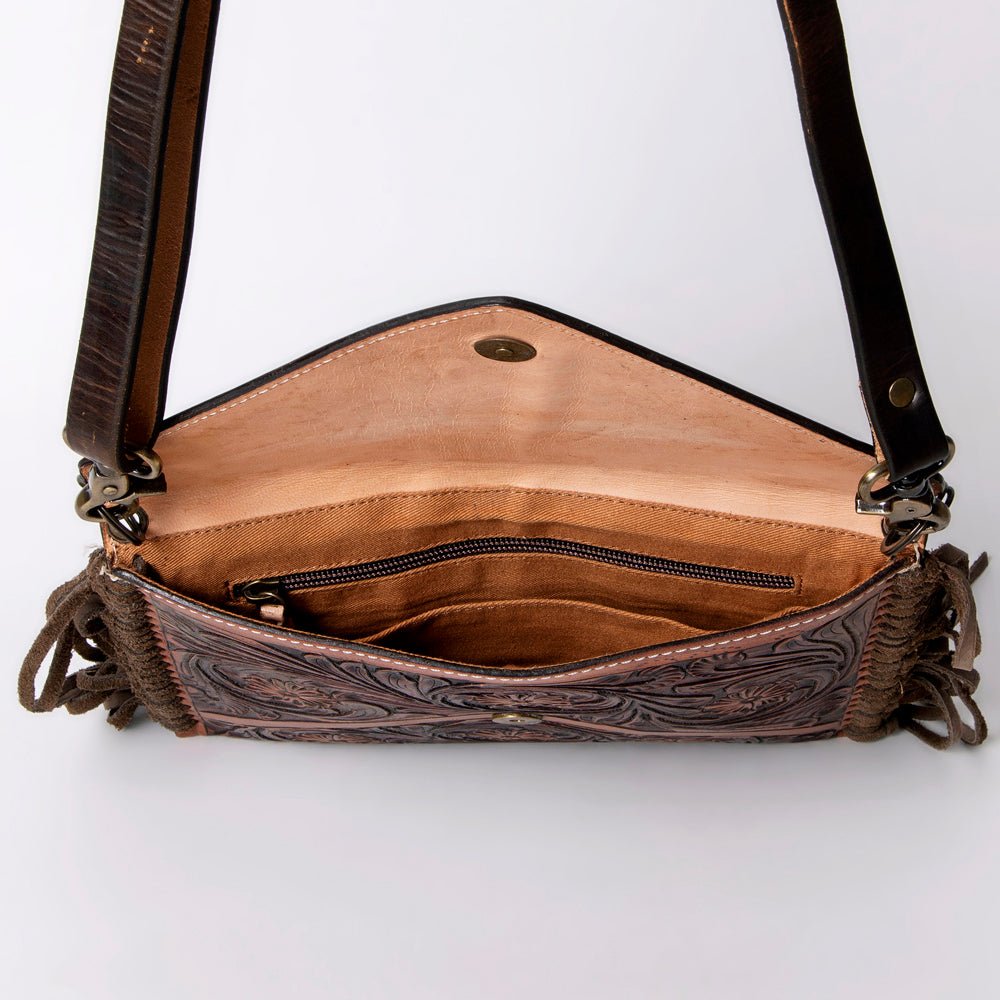 American Darling Hand-Tooled Genuine Leather Envelope Bag