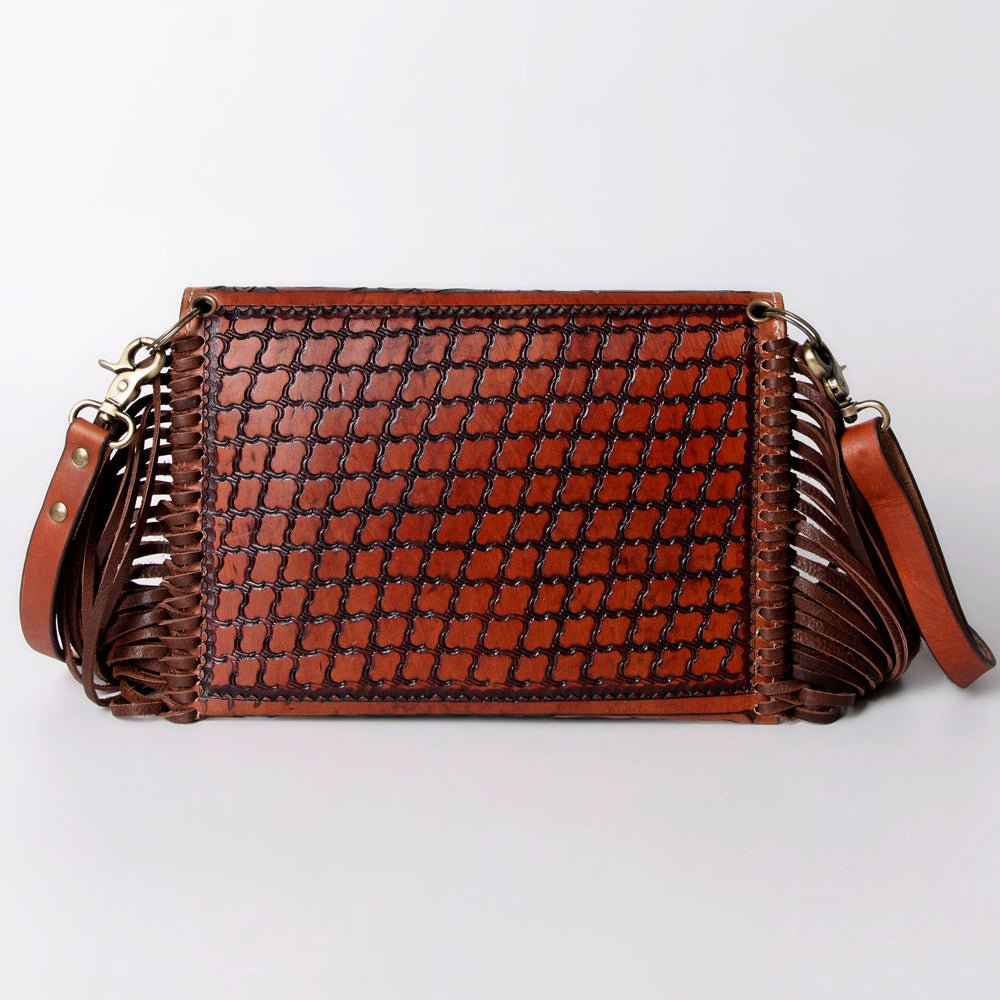 American Darling Hand-Tooled Genuine Leather Envelope Bag