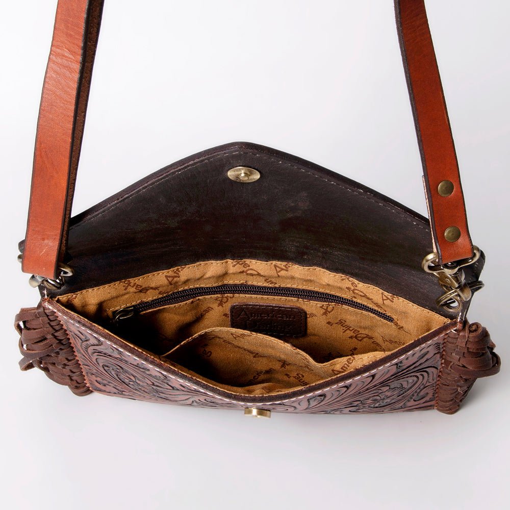 American Darling Hand-Tooled Genuine Leather Envelope Bag