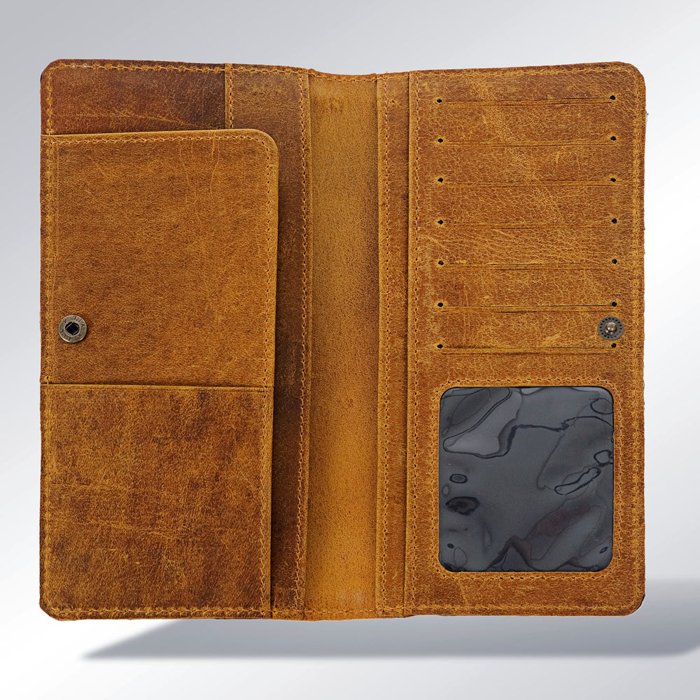American Darling Hand-Tooled Genuine Leather Wallet