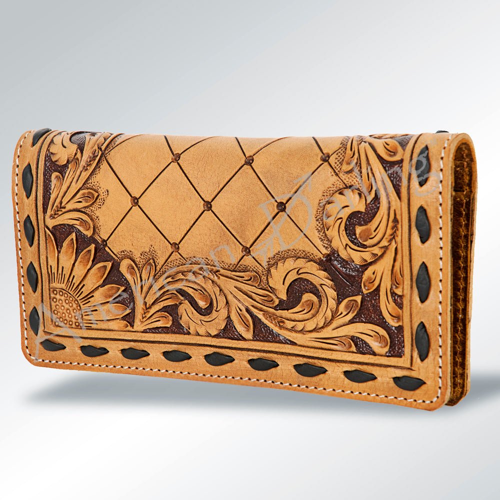 American Darling Hand-Tooled Genuine Leather Wallet