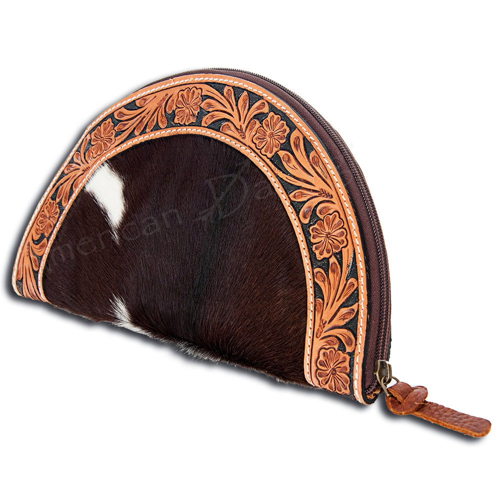 American Darling Hand-Tooled Hair-On Genuine Leather Tote