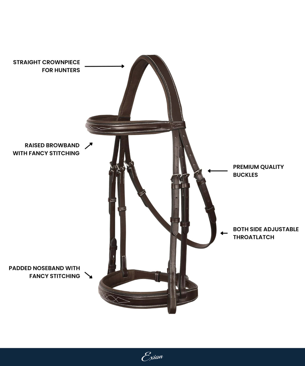 ExionPro 'Hercules' Padded Hunter Bridle with Reins by Bridles & Reins - alternate view 4