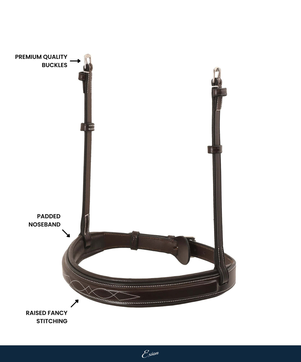 Replacement Noseband of ExionPro 'Hercules' Padded Hunter Bridle by Bridles & Reins - alternate view 4