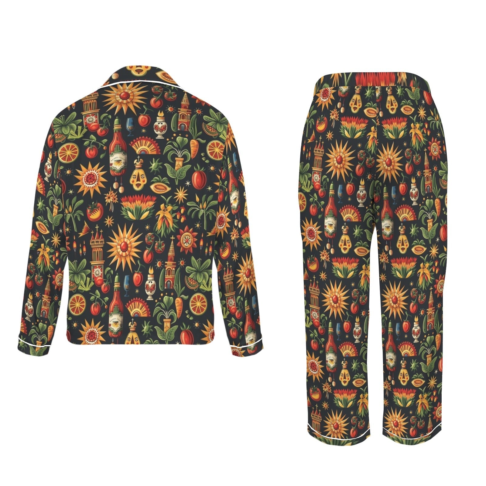 Baha Ranch Colores De Mexico - Mexican Culture Satin Pajamas by Baha Ranch Western Wear - product image 6