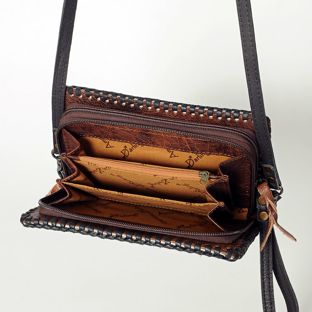 American Darling Organizer Saddle Blanket Genuine Leather Western Women Bag Handbag Purse | for Cute Travel