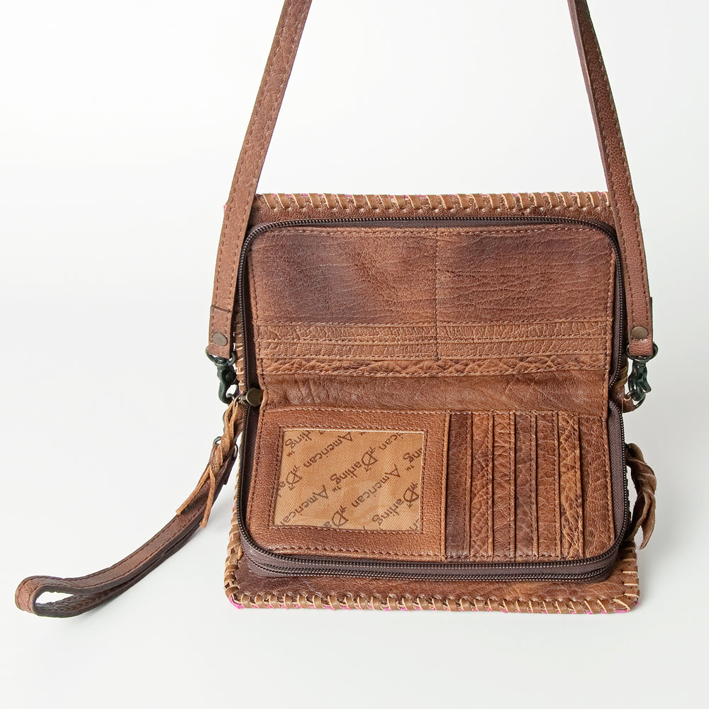 American Darling Organizer Saddle Blanket Genuine Leather Western Women Bag Handbag Purse | for Cute Travel