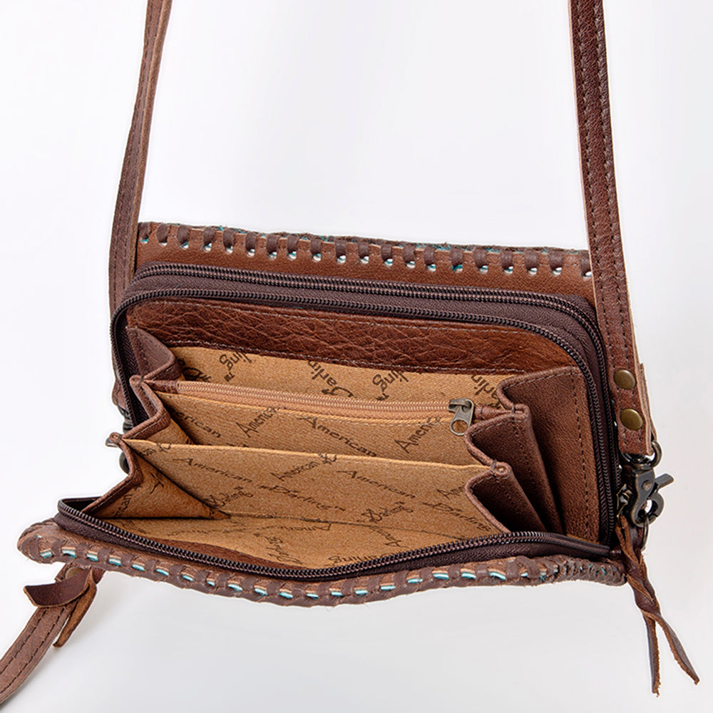 American Darling Organizer Saddle Blanket Genuine Leather Western Women Bag Handbag Purse | for Cute Travel