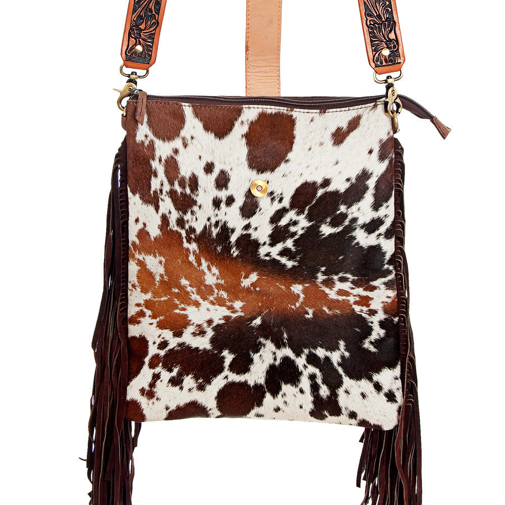 American Darling Hair-On Genuine Leather Large Crossbody Bag