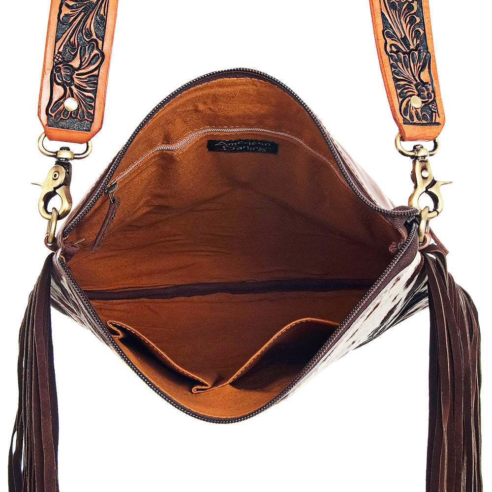 American Darling Hair-On Genuine Leather Large Crossbody Bag