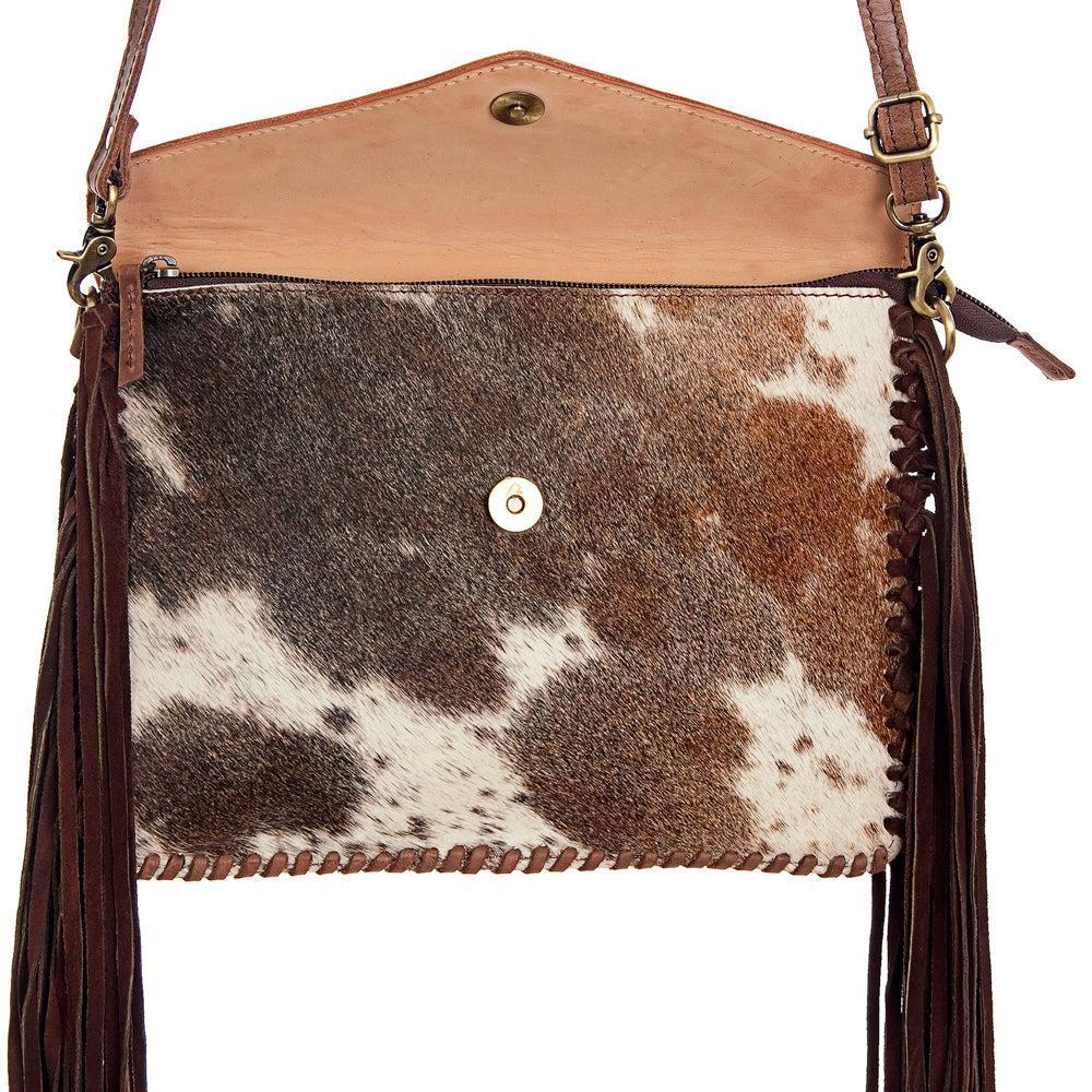 American Darling Hand-Tooled Hair-On Genuine Leather Clutch