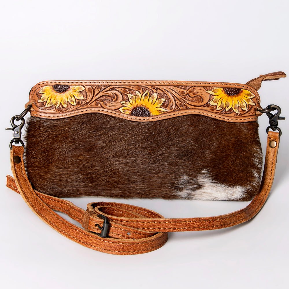 American Darling Small Crossbody Hand Tooled Hair-On Genuine Leather