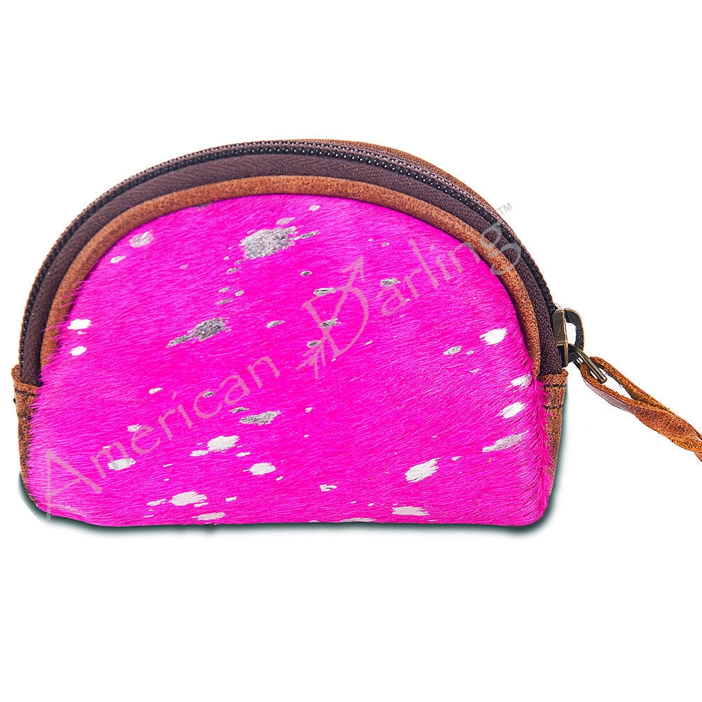 American Darling Coin Purse Hair-On Genuine Leather