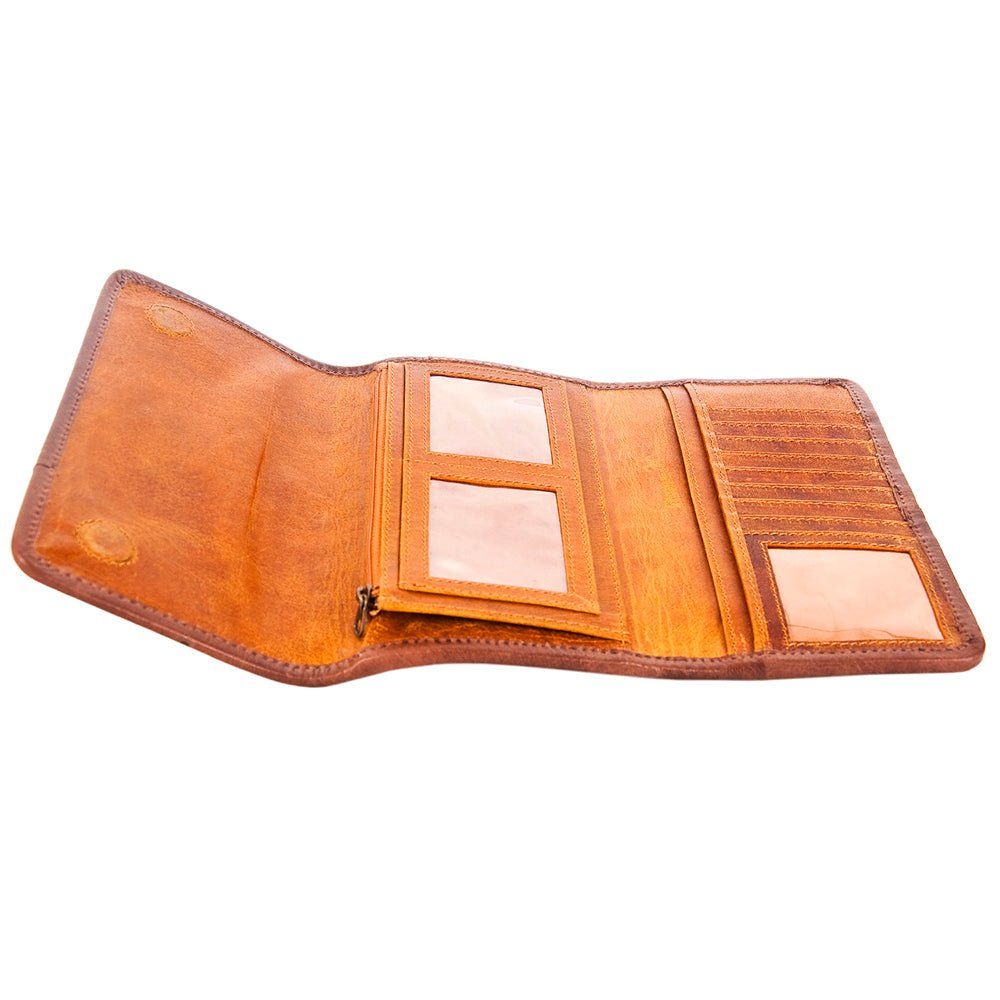 American Darling Hand-Tooled Genuine Leather Wallet