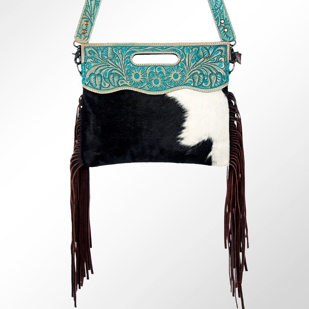 American Darling Clutch Hand Tooled Saddle Blanket Fabric Genuine Leather Western Women Bag Handbag Purse | Purses for Cute