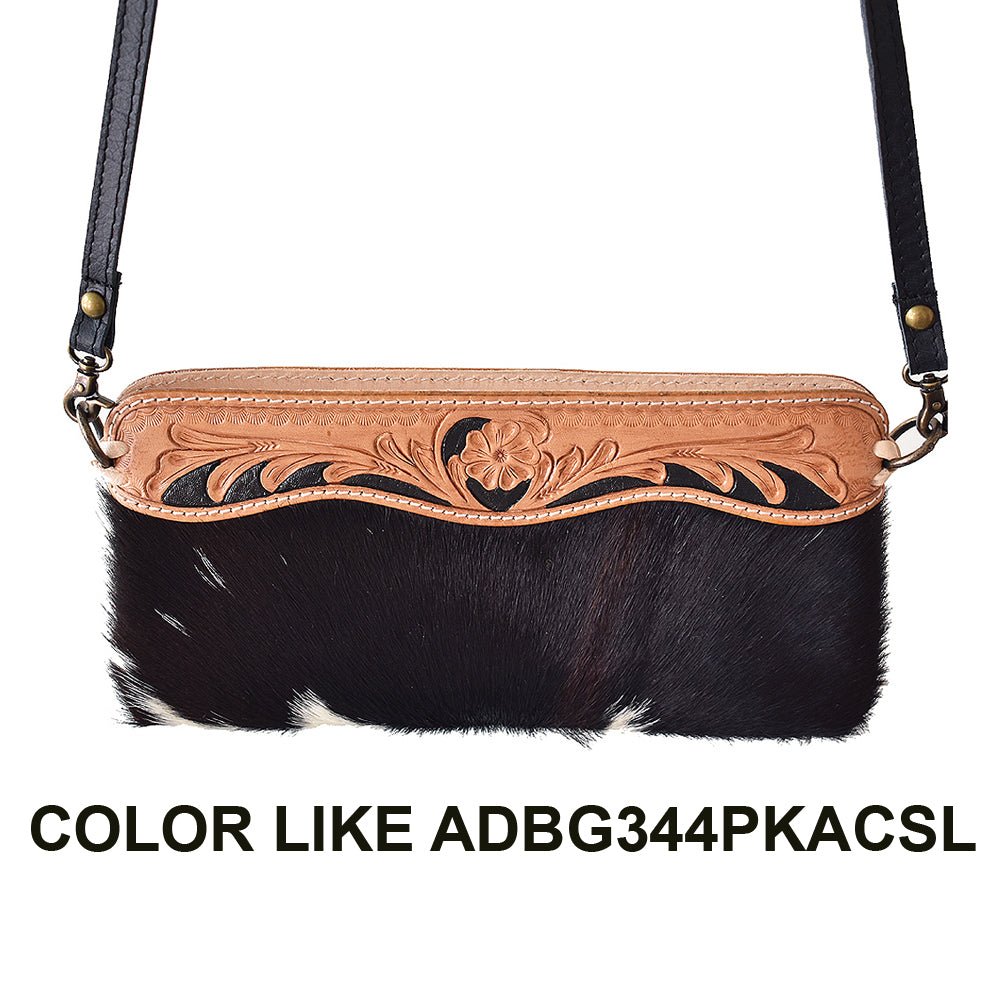 American Darling Small Crossbody Hand Tooled Hair-On Genuine Leather