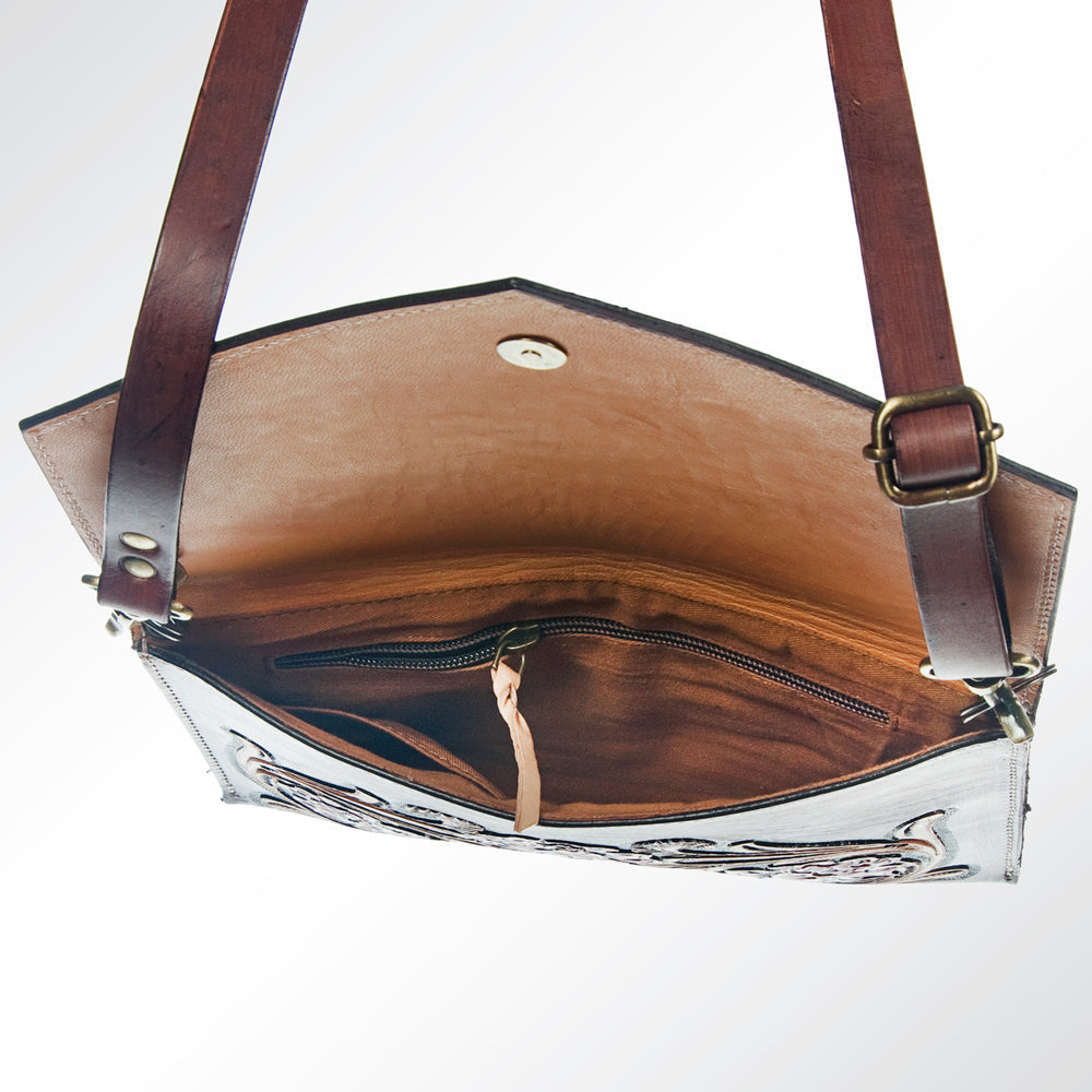 American Darling Hand-Tooled Genuine Leather Small Crossbody Bag
