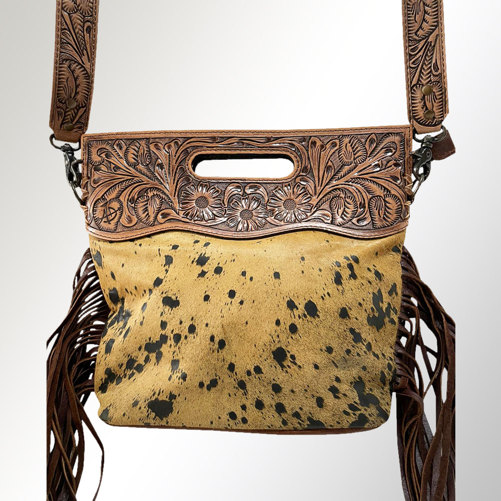American Darling Clutch Hand Tooled Saddle Blanket Fabric Genuine Leather Western Women Bag Handbag Purse | Purses for Cute