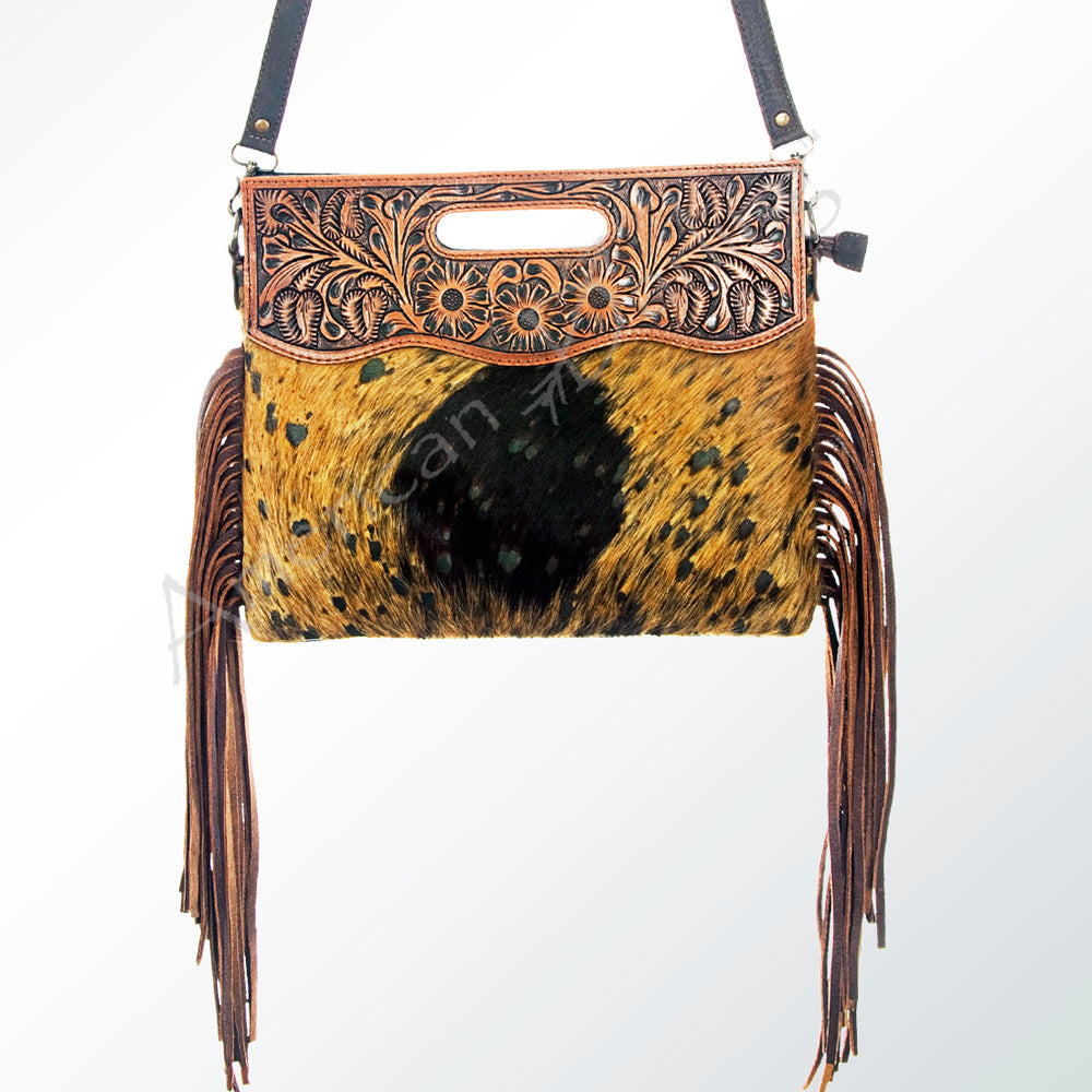 American Darling Clutch Hand Tooled Saddle Blanket Fabric Genuine Leather Western Women Bag Handbag Purse | Purses for Cute