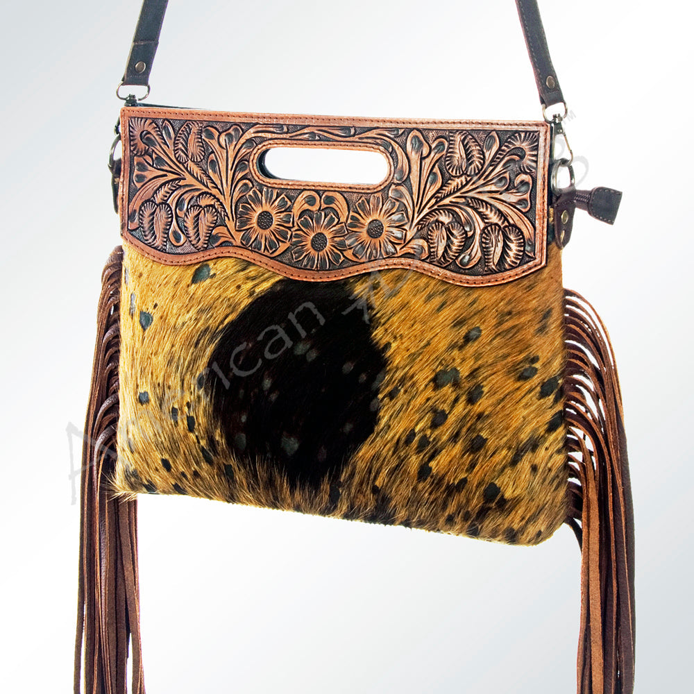 American Darling Clutch Hand Tooled Saddle Blanket Fabric Genuine Leather Western Women Bag Handbag Purse | Purses for Cute