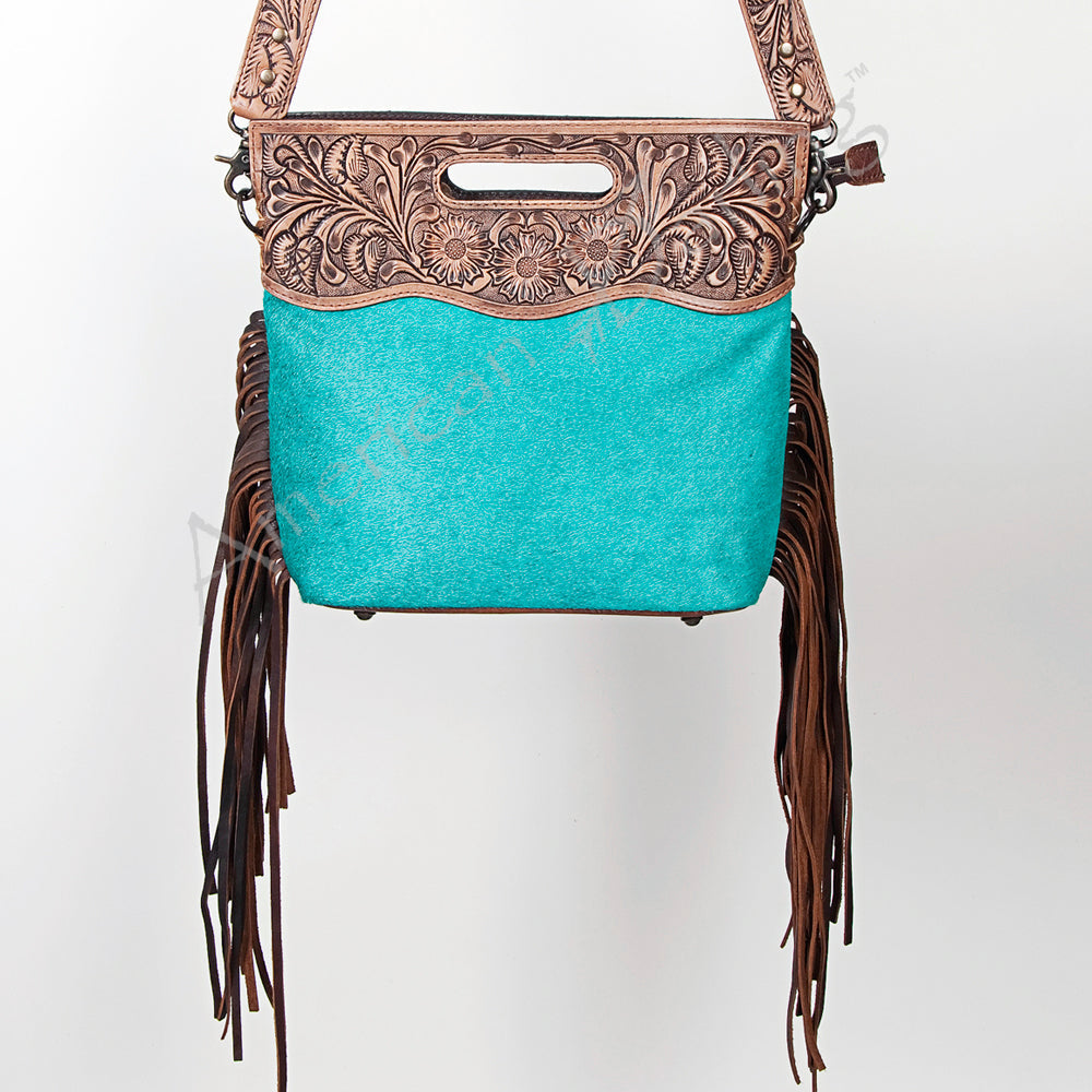 American Darling Clutch Hand Tooled Saddle Blanket Fabric Genuine Leather Western Women Bag Handbag Purse | Purses for Cute