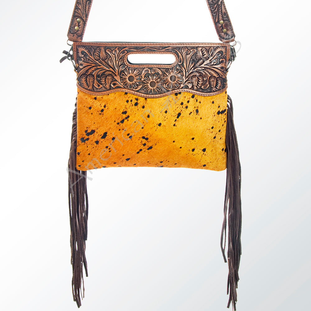 American Darling Clutch Hand Tooled Saddle Blanket Fabric Genuine Leather Western Women Bag Handbag Purse | Purses for Cute
