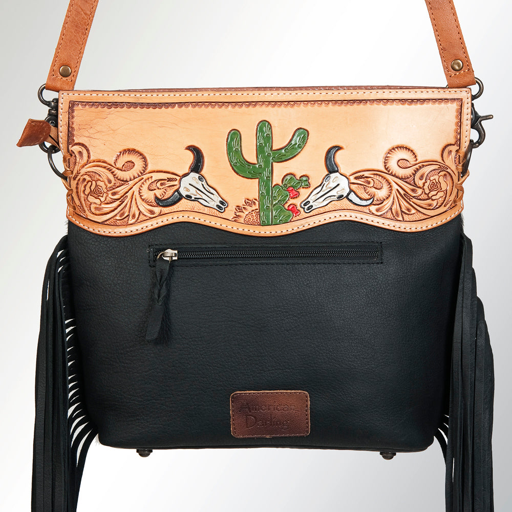American Darling Clutch Hand Tooled Saddle Blanket Fabric Genuine Leather Western Women Bag Handbag Purse | Purses for Cute