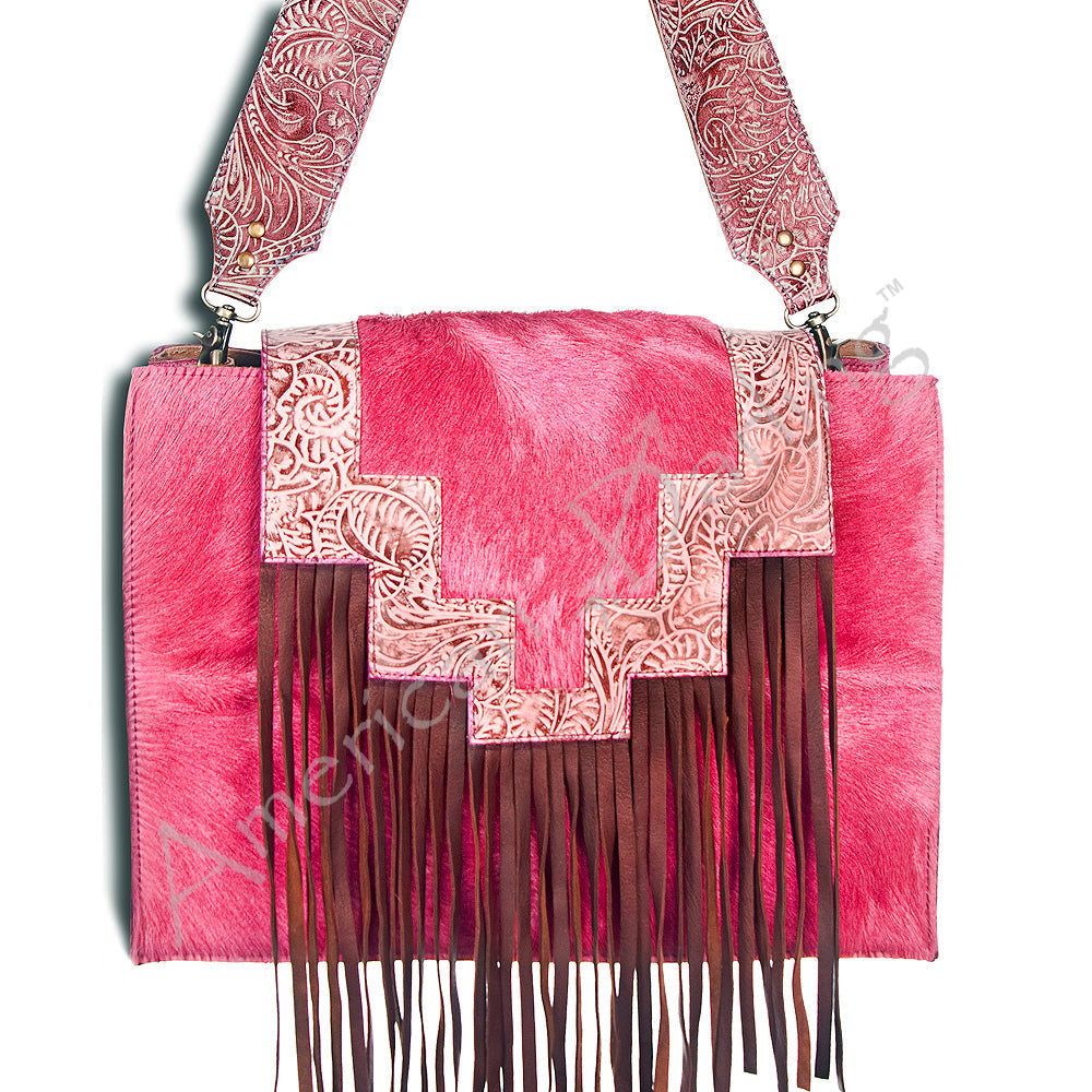American Darling Hand-Tooled Genuine Leather Tote
