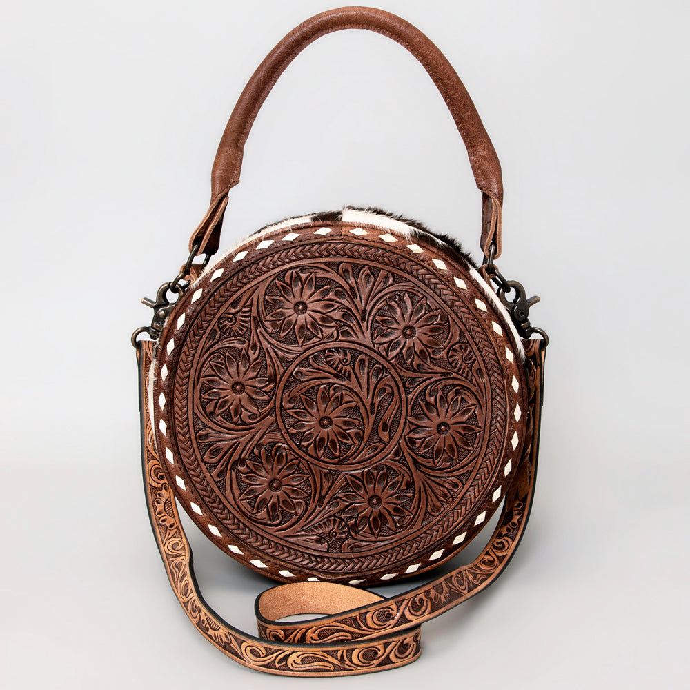 American Darling Hand-Tooled Genuine Leather Canteen Bag