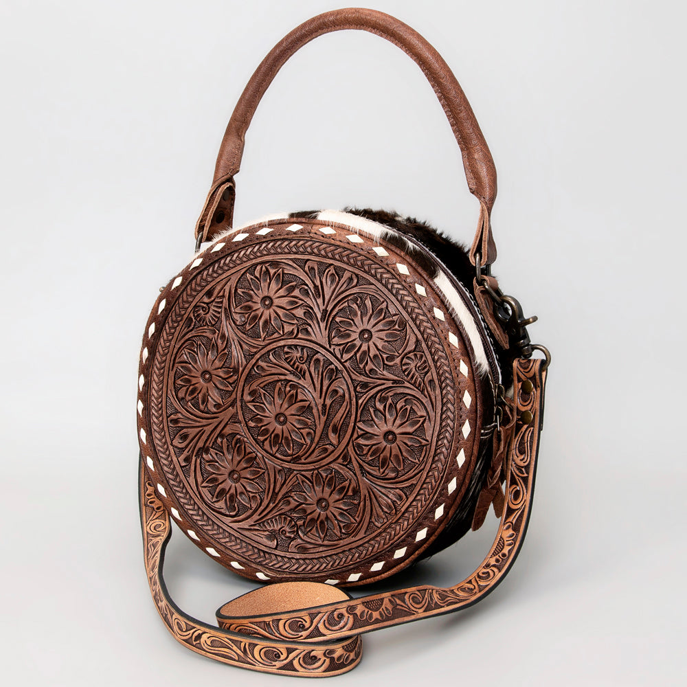 American Darling Hand-Tooled Genuine Leather Canteen Bag