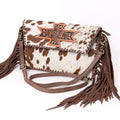 American Darling Hand-Tooled Hair-On Genuine Leather Envelope Bag