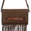 American Darling Hand-Tooled Genuine Leather Envelope Bag